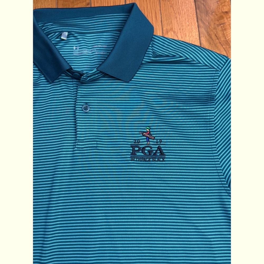 Under Armour Mens 2019 PGA Championship Bethpage Black Striped Polo Shirt‎ Small